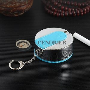 cendrier de poche metal bleu